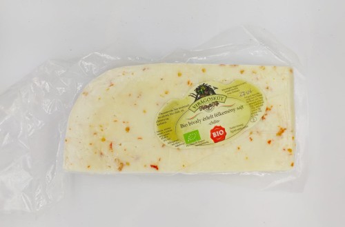 Bio bawoli ser dojrzewający z ostrym chili - Bio érlelt félkemény bivaly sajt - chilis 300g