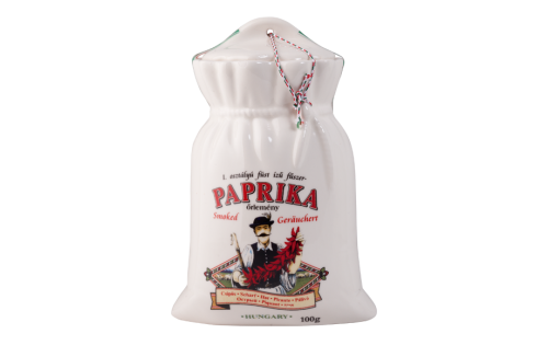 Papryka wędzona mielona pikantna 100g  w dzbanku ceramicznym zdobionym