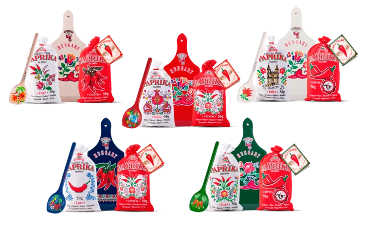 wegierska Papryka mielona mix 2x50g lniany worek + drewniane dodatki ręcznie zdobione