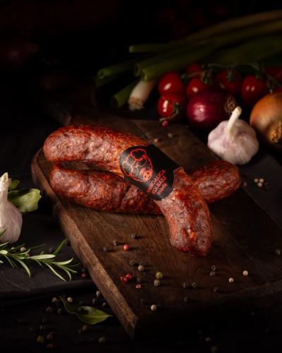 kiełbasa ostra z mangalicy