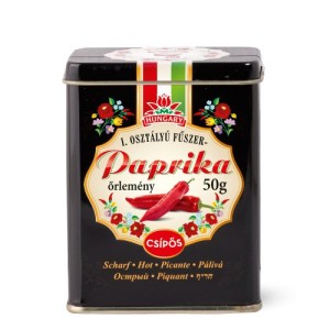Papryka węgierska mielona pikantna w metalowym pudełku zdobionym 50g