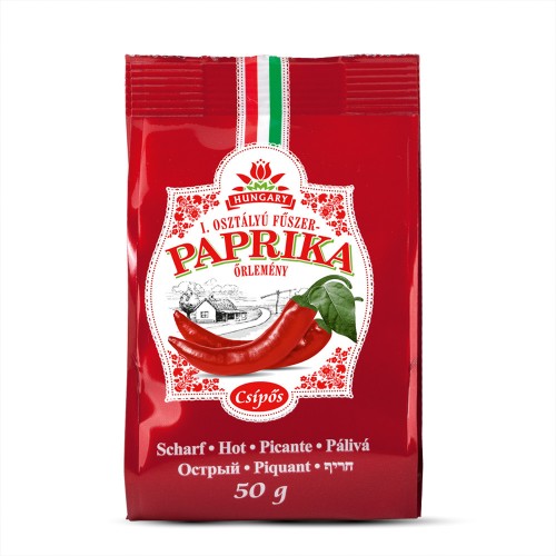 super papryka mielona węgierska pikantna 50g opakowanie papierowe kraków sklep węgierski