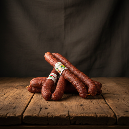 Węgierska biała kiełbasa z Mangalicy z pieprzem 300g