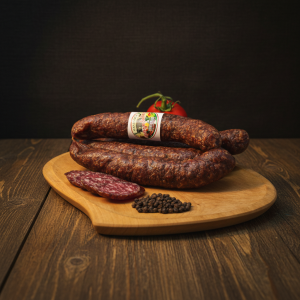 Węgierska biała kiełbasa z pieprzem z Mangalicy 250g - Mangalica kolbasz borsos 