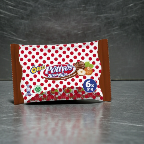 Óriás-Pöttyös-Túró-Rudi-mogyorókrémes---batoniki-turo-rudi-krem-orzechy-laskowe-6x51g-węgierskie-smaki