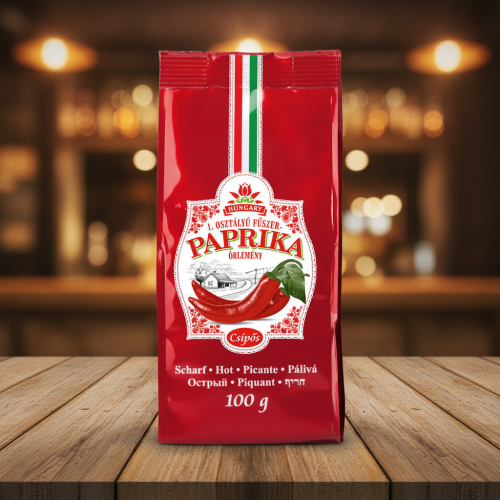 Papryka-mielona-pikantna-opakowanie-papierowe-100g-sklep-węgierski-kraków-chili-trade