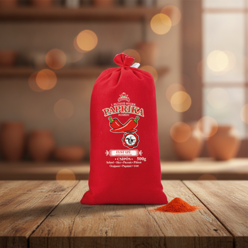 Papryka węgierska wędzona mielona pikantna 500g w worku lnianym -idealna-na-prezent
