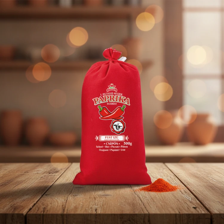 Papryka węgierska wędzona mielona pikantna 500g w worku lnianym -idealna-na-prezent