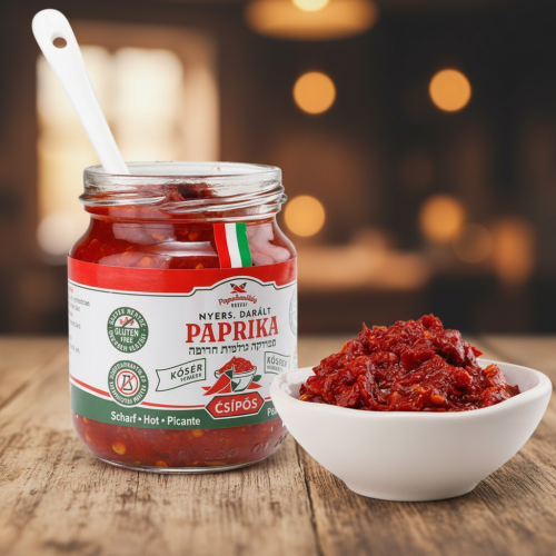 Węgierska pasta paprykowa ostra koszerna Csípős Huszár Kosher 210g