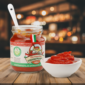 Węgierska pasta czosnkowa z papryką słodką - Fuszerpaprikas fokhagymakrem edes 210g 