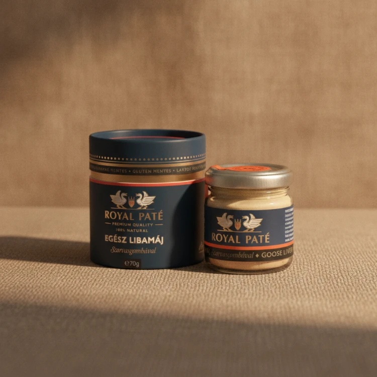Węgierska-cała-gęsia-wątróbka-z-Truflą-czarną-70g---Premium-Egesz-Libamaj-szarvasgombaval