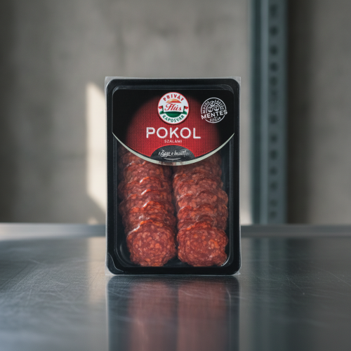 Węgierskie salami wieprzowe ekstrapikantne Pokol w plastrach 60 g – Privát