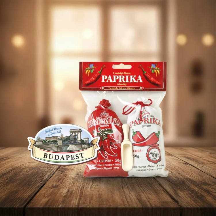 Zestaw-prezentowy---węgierska-papryka-mix-2x50g-plus-magnes-i-łyżeczka-pozdrowienia-z-budapesztu