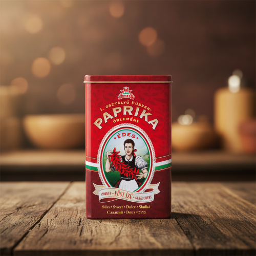 Papryka węgierska wędzona mielona słodka 50g w metalowym pojemniku