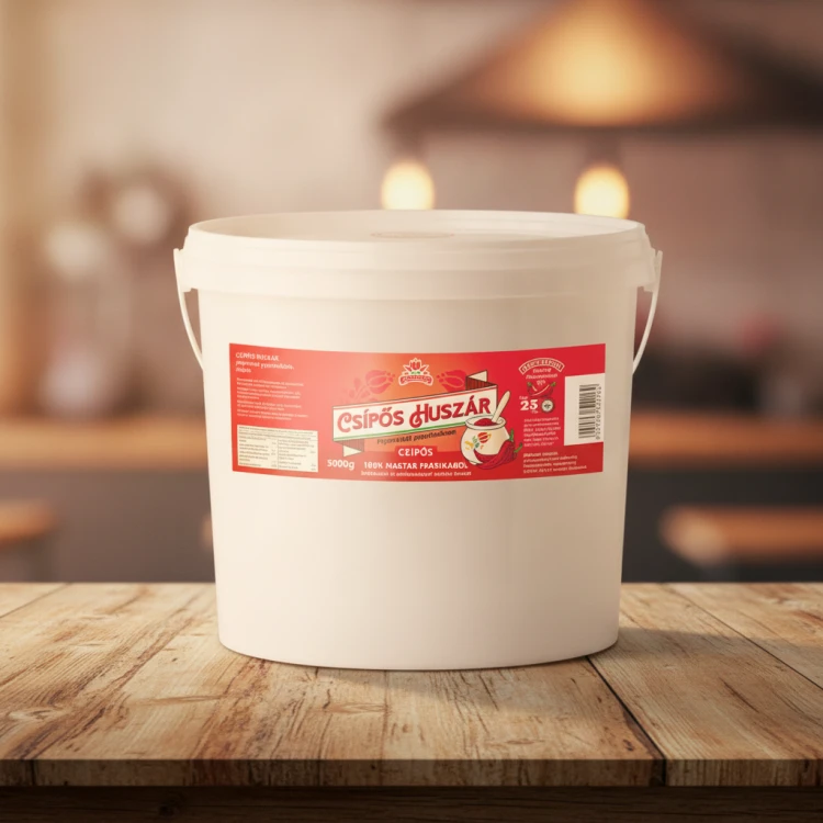Węgierski-Krem-paprykowy-ostry-(pasta)-2600g---Csípős-Huszár-pépesített-paprika-krém