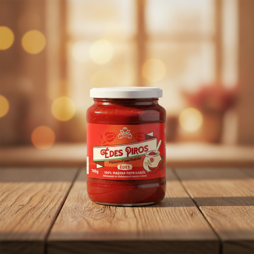Węgierska pasta paprykowa słodka 700g Édes Piros pépesített paprikakrém