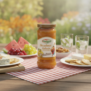 Węgierski-dżem-premium-z-pigwy-i-jabłek-300g---Premium-Kecskeméti-Birsalmalekvár-almakockákkal