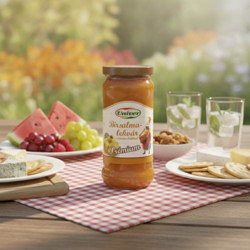 Węgierski-dżem-premium-z-pigwy-i-jabłek-300g---Premium-Kecskeméti-Birsalmalekvár-almakockákkal