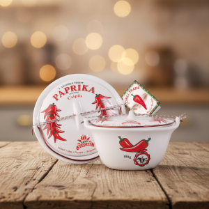 Papryka węgierska mielona pikantna 100g w ceramicznym kociołku