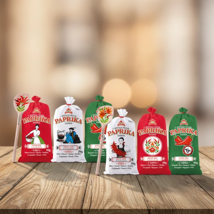 Papryka węgierska wędzona mielona słodka i pikantna 3x50g w worku lnianym