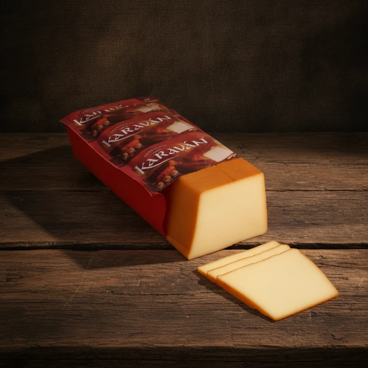 Węgierski ser żółty wędzony Karaván Arany 1,2kg – blok