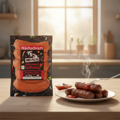 Węgierskie-debreczynki-pikantne-z-Eros-pista-300g---Erős-Pistás-Nádudvari-debreceni