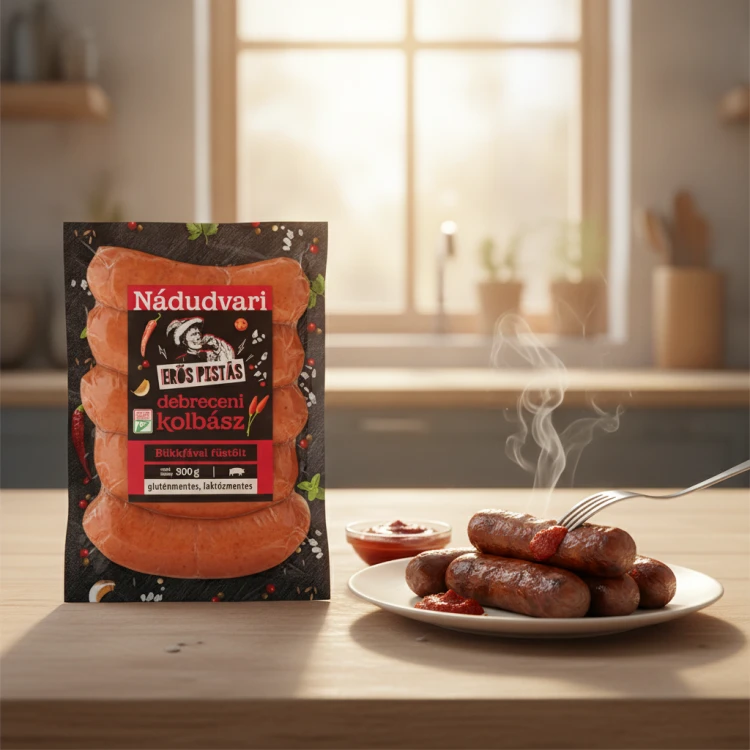 Węgierskie-debreczynki-pikantne-z-Eros-pista-300g---Erős-Pistás-Nádudvari-debreceni