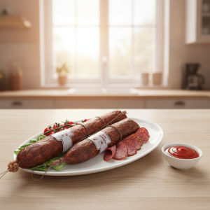 Węgierskie Salami białe z szarego bydła 900g - Szürkemarha szalámi 