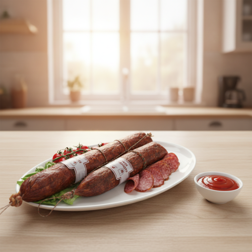 Węgierskie salami białe z szarego bydła Palatin Szürkemarha szalámi 900g