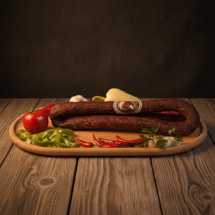 Węgierska kiełbasa z koniny ekstra pikantna Tüzes paripa Ognisty Rumak 500 g