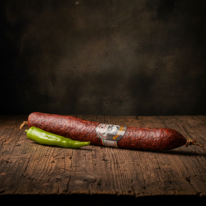Węgierskie salami łagodne paprykowe z szarego bydła 900g - Szurkemarha szalami paprikas 