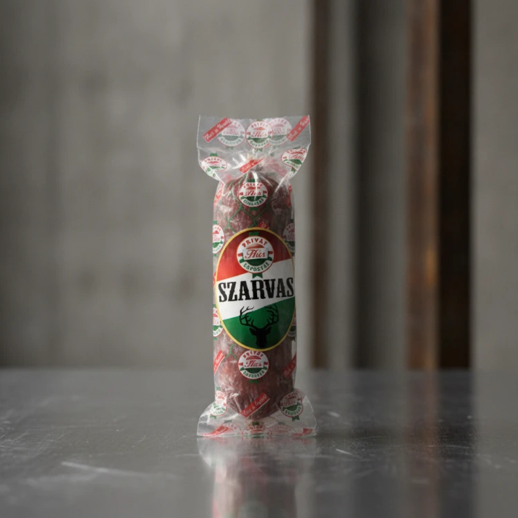 Węgierskie salami pikantne z jelenia i wieprzowiny 500 g – Privát Szarvas szalámi