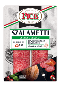 Węgierskie wędzone salami łagodne plastry 70g - Pick Szalametti csemege szalami