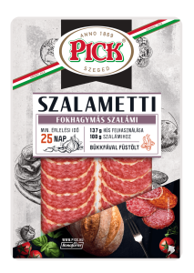 Węgierskie salami czosnkowe plastry 70g - Pick Szalametti fokhagymas szalami