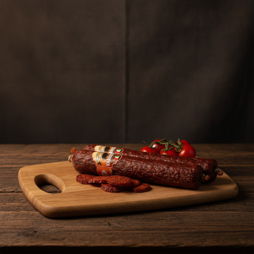 Węgierskie salami z dzika paprykowe łagodne 420 g – Szilváshús Paprikás Vaddisznó szalámi
