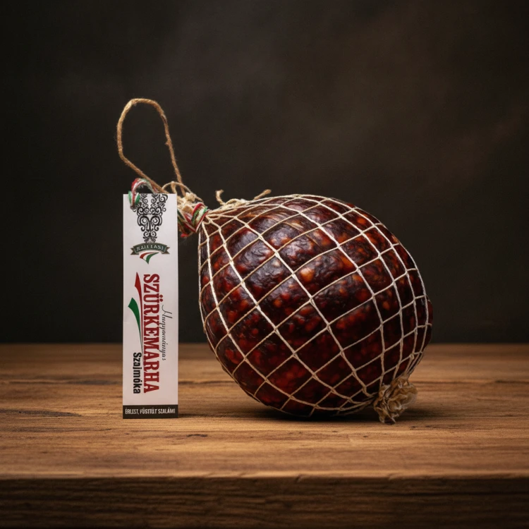 Wiejski-„worek"-z-szarego-bydła---ostre-(salami)-700g---Szürkemarha-Szajmóka