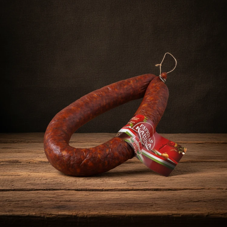 Węgierska-kiełbasa-pikantna-podkowa---Paprikás-karika-kolbász-csípős-400g