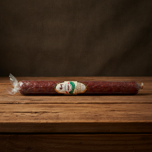 Węgierskie łagodne salami z bawoła z łojem wołowym Szomor 200g