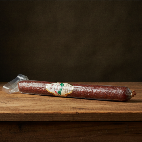 Węgierskie łagodne salami 100% z szarego bydła z łojem wołowym Szomor 800g