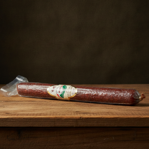 Węgierskie Salami pikantne z Szarego bydła 100% z łojem wołowym 200g - Szürkemarha 100%-os csípős szalámi faggyúval 
