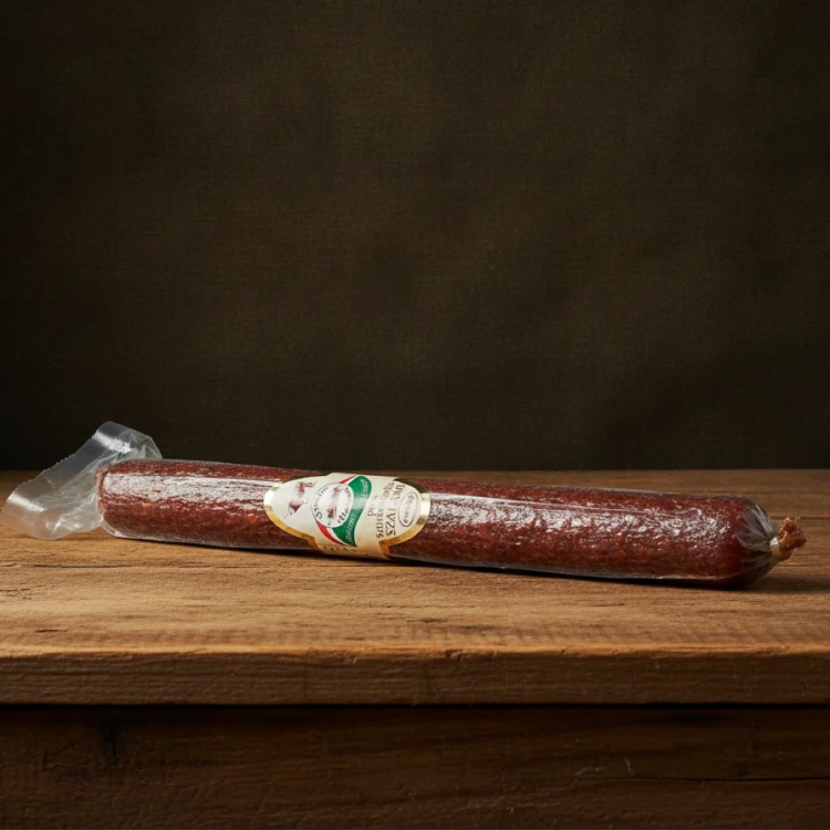 Węgierskie Salami łagodne z Szarego bydła z tłuszczem gęsim 700g - Szürkemarha csemege szalámi libás