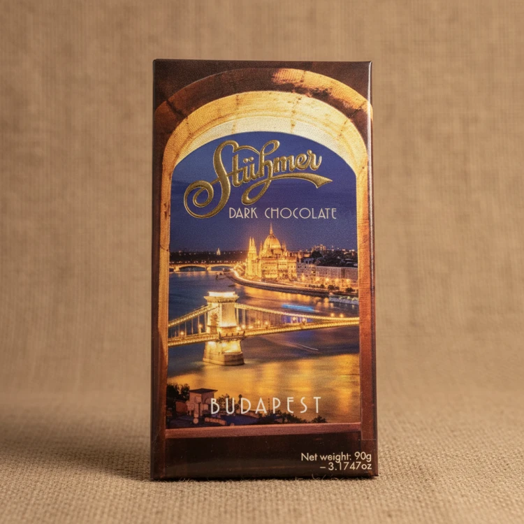 Węgierska czekolada gorzka Stühmer Budapest Parlament 90g