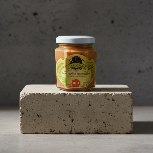 Węgierski BIO krem ze słoniny z Mangalicy lekko pikantny 150g – BIO Mangalica szalonnakrém