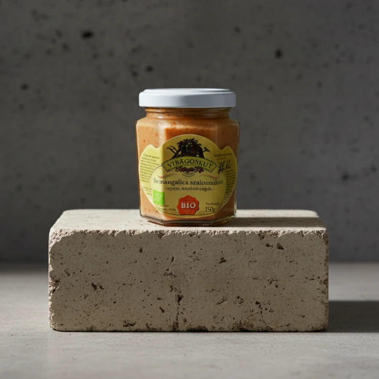 Węgierski BIO krem ze słoniny z Mangalicy lekko pikantny 150g – BIO Mangalica szalonnakrém