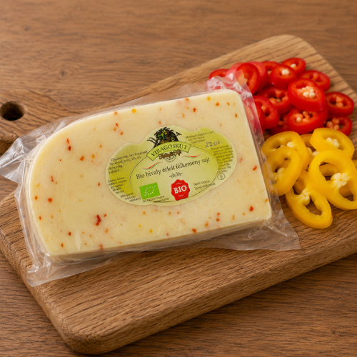 BIO ser bawoli dojrzewający z ostrym chili 300g – węgierski ser półtwardy