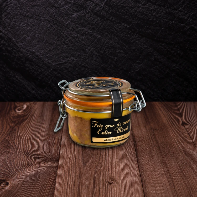 Węgierskie foie gras z kaczki w szklanym słoiku z zamknięciem klamrowym 120 g