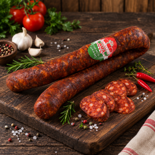 Węgierska kiełbasa wiejska pikantna Parasztkolbász csípős 500 g