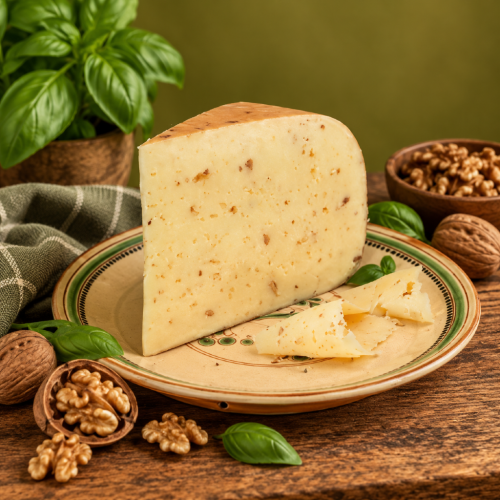 Węgierski BIO ser dojrzewający półtwardy z orzechem włoskim 300 g