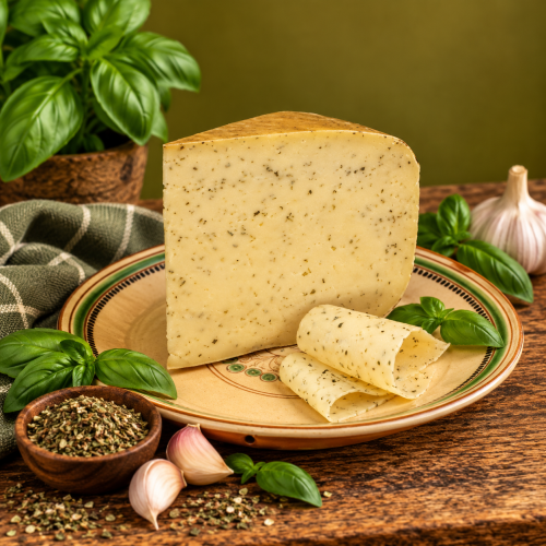 Węgierski BIO ser dojrzewający półtwardy z bazylią 300 g