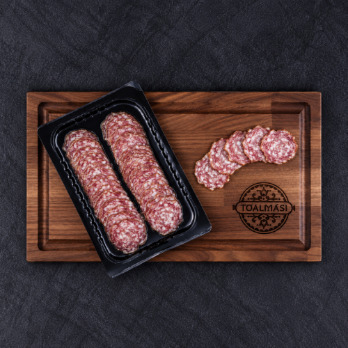 Węgierskie salami z szarego bydła bez papryki w plasterkach 80 g – Tóalmási